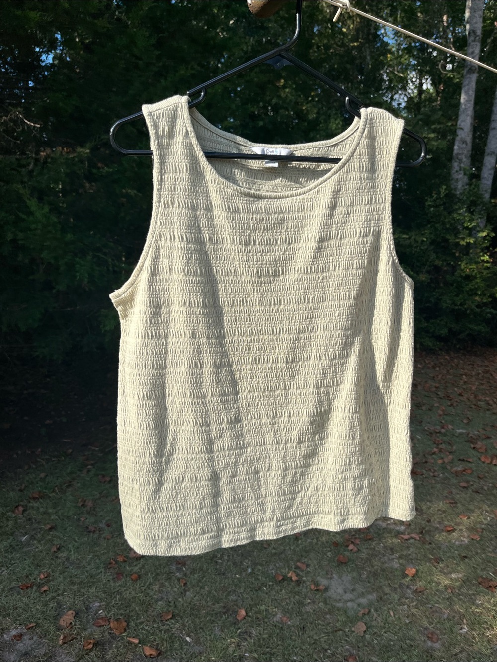 croft & barrow Sage Green Textured Sleeveless Tank